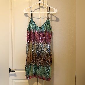 Express - New Year’s eve Dress - NYE dress - cocktail dress sequins
